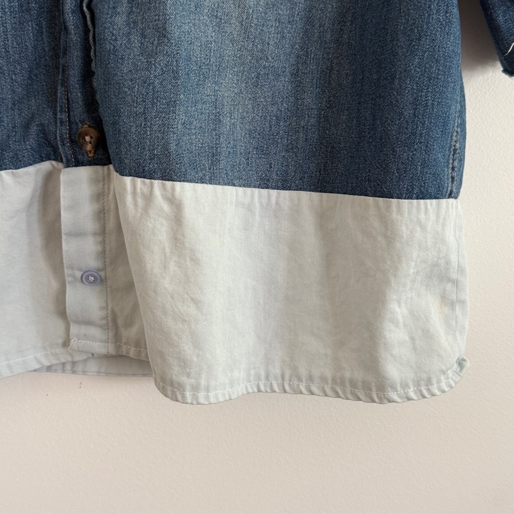 one of a kind mismatch denim button down - Picture 3 of 4
